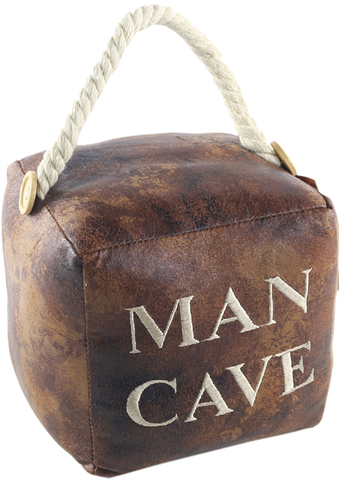 Faux Leather Man Cave Doorstop
